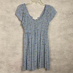 Urban Outfitters Blue Floral Mini Dress